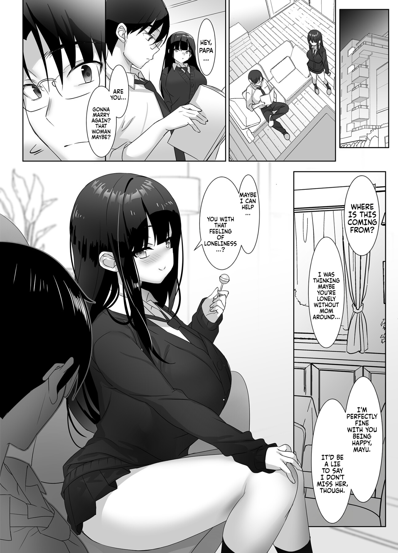 Hentai Manga Comic-Once a big tittied High-School Girl goes all out, her Daddy can't escape!-Read-4